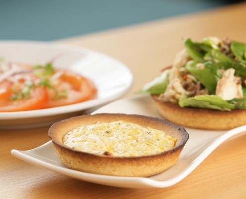 Mackerel and Cheese Tarts with Mackerel Salad